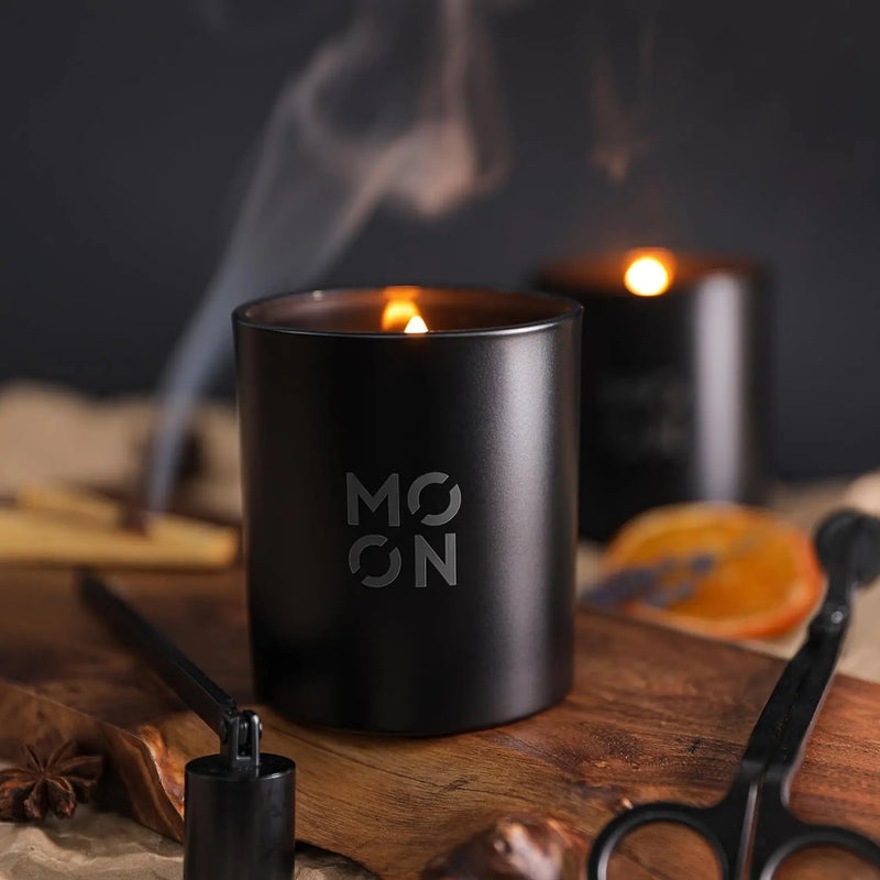 Scented Candles for Men & Women by  | Wood Wick Candles | Soy Wax Candles Non Toxic | Cedar Candle | Scented Candles | Cedar & Leaf Sage Mens Candle | - Puck's