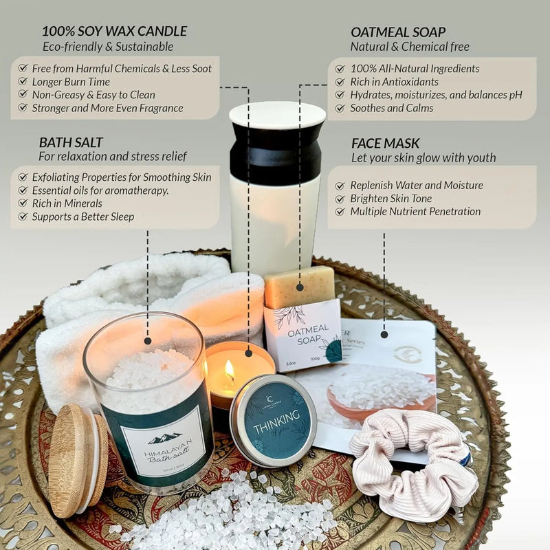 Self Care Gifts for Women 11 Piece, Womens Get Well Gifts for Mom Girlfriend Wife Daughter, Women’S Spa Gifts Baskets with Bath Salts, Oatmeal Soap, Blanket, Encouraging Inspirational Gift Basket - Puck's