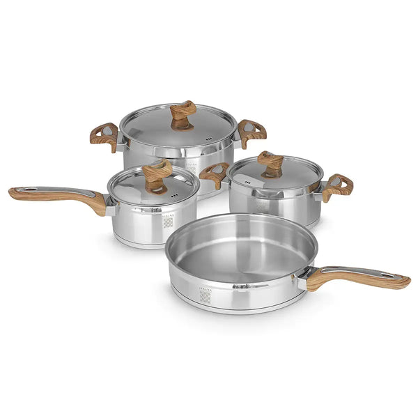Serenk Definition Stainless Steel 7 Pieces Cookware Set - Puck's