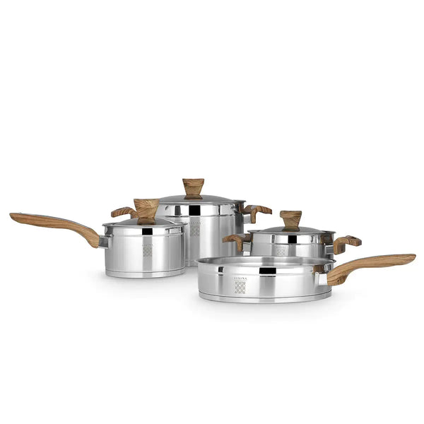 Serenk Definition Stainless Steel 7 Pieces Cookware Set - Puck's