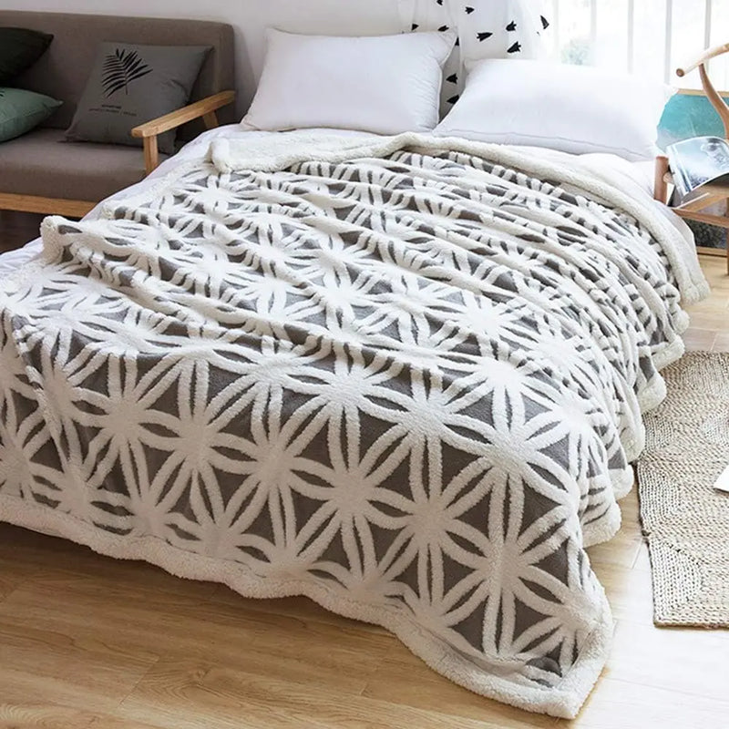 Sherpa Fleece Blanket 71X80 Fuzzy Soft Throw Blanket Dual Sided Blanket for Couch Sofa Bed (Grey, 71''X 80'') - Puck's