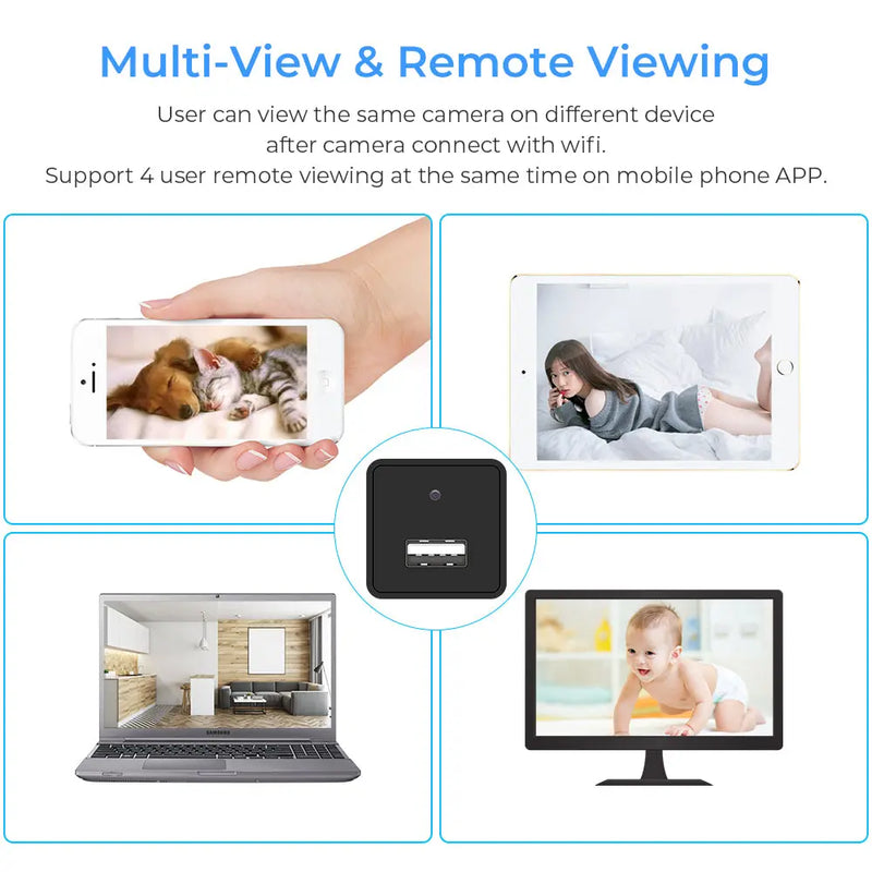 Ship From CA Warehouse WIFI Mini USB Charger Camera HD 1080P - Puck's