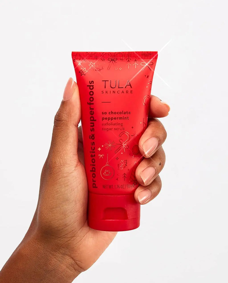 Skin Care so Chocolate Peppermint Exfoliating Sugar Scrub - Face Scrub, Sugar, Cocoa and Probiotic Extracts to Melt Away Excess Oil for a Softer and Radiant-Looking Complexion, 1.8 Oz. - Puck's