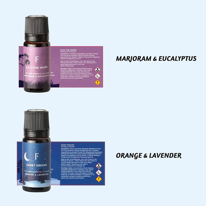 Sleep Essential Oils Set | Pure Essential Oils for Diffusers for Home, Set of 6 Essential Oil Blend or Oil Diffuser Essential Oils - Lavender, Rosemary & Peppermint | Valentines Day Gift - Puck's