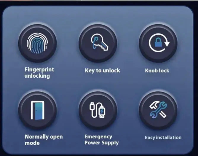 Smart Round Door Lock Ball Lock Household Smart Lock One Hold Open Fingerprint Lock - Puck's