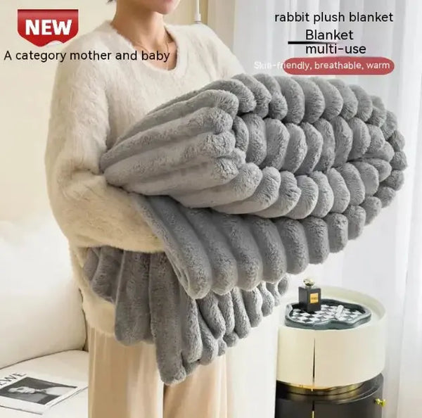 Soft Wind Rabbit Fur Blanket - Puck's