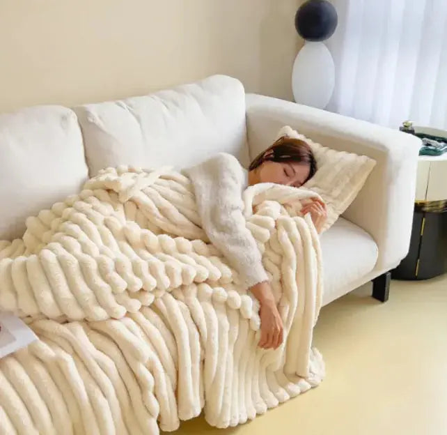 Soft Wind Rabbit Fur Blanket - Puck's