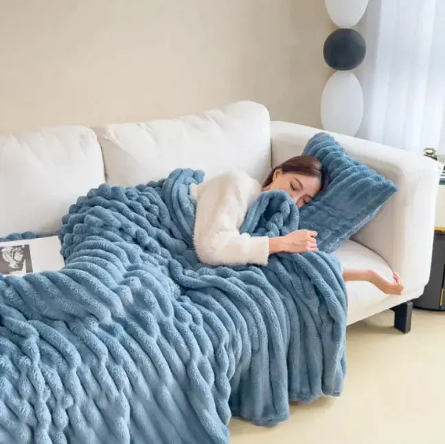 Soft Wind Rabbit Fur Blanket - Puck's