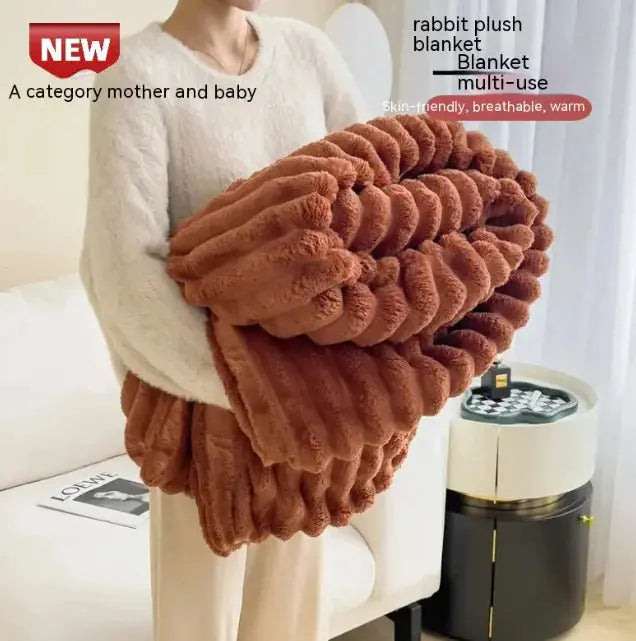 Soft Wind Rabbit Fur Blanket - Puck's