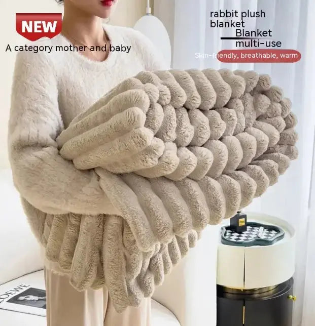Soft Wind Rabbit Fur Blanket - Puck's
