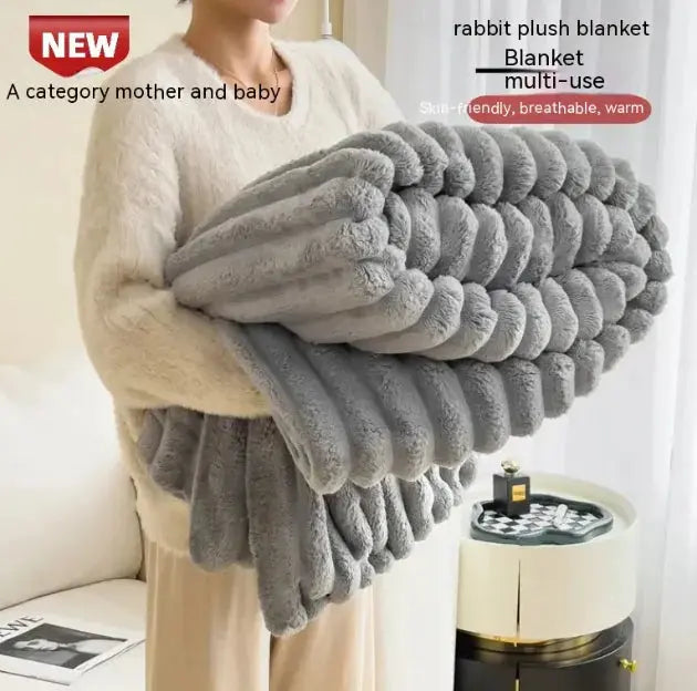 Soft Wind Rabbit Fur Blanket - Puck's