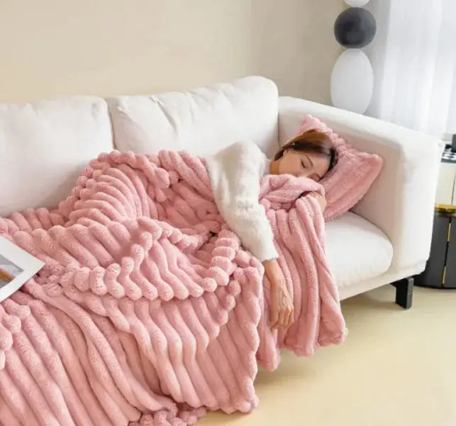 Soft Wind Rabbit Fur Blanket - Puck's