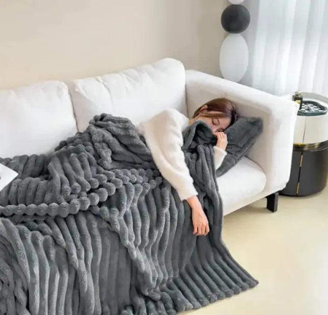 Soft Wind Rabbit Fur Blanket - Puck's