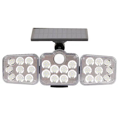 Solar Outdoor Lights 138 LED 3-Head Adjustable 360°Rotating Wide-Angle - Puck's