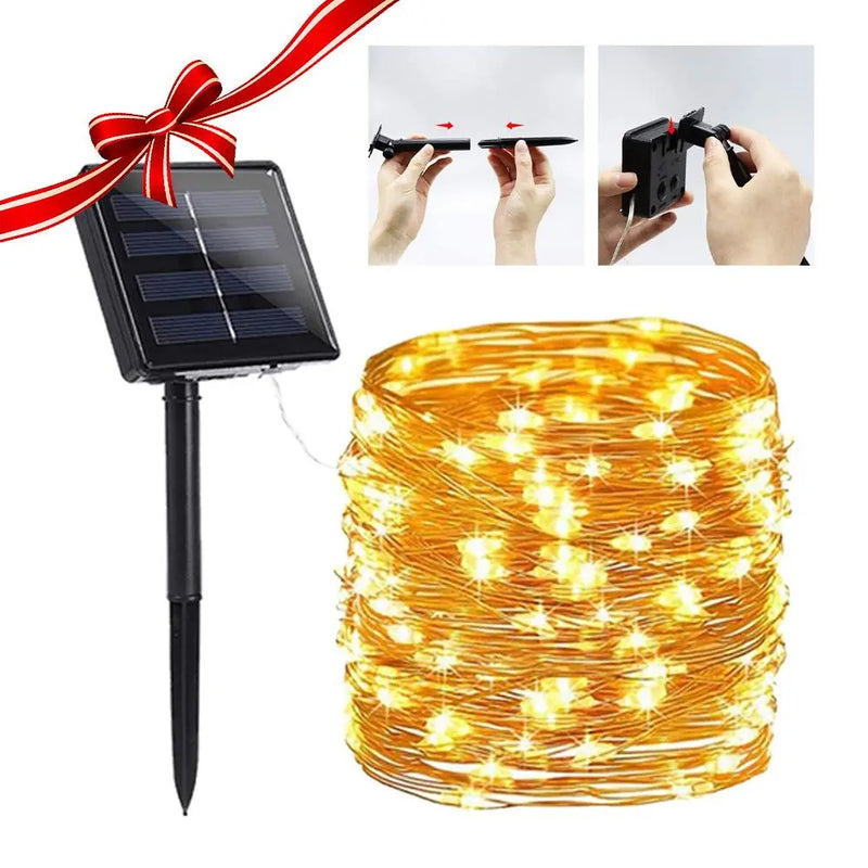 Solar Powered String Lights Indoor Outdoor Waterproof For Gardens Home - Puck's
