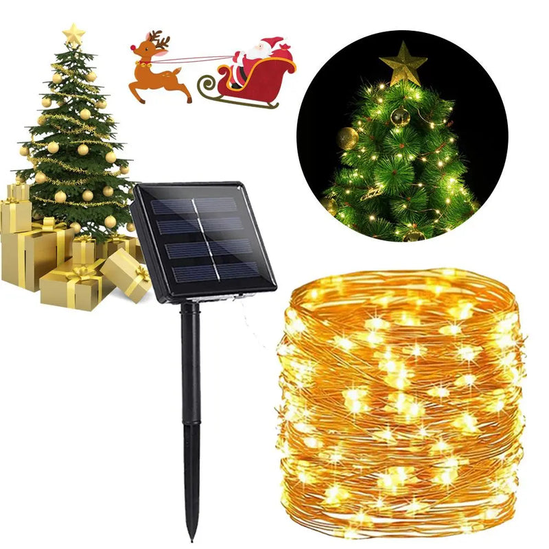 Solar Powered String Lights Indoor Outdoor Waterproof For Gardens Home - Puck's