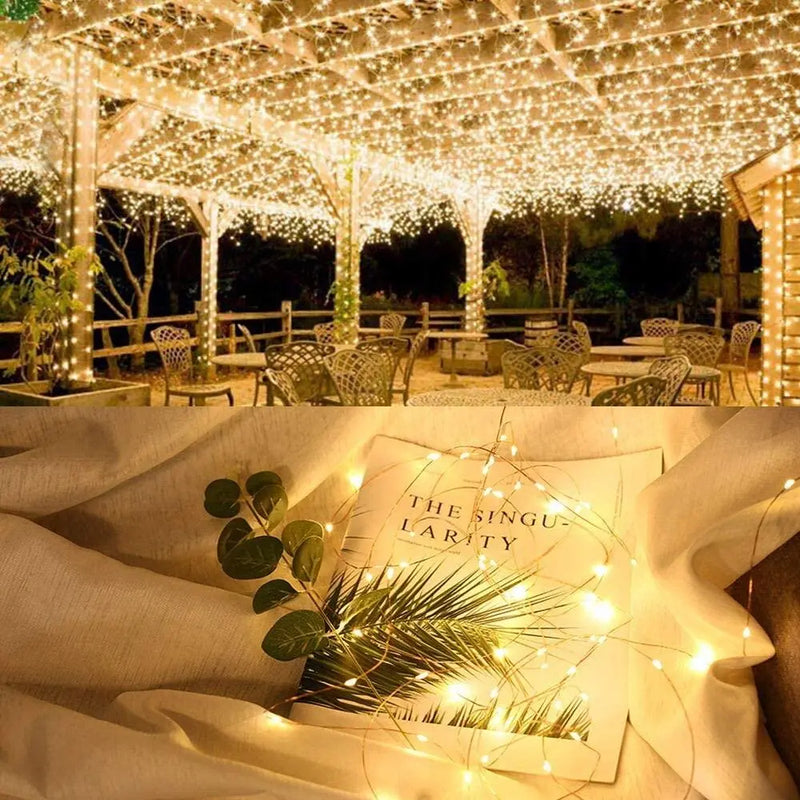Solar Powered String Lights Indoor Outdoor Waterproof For Gardens Home - Puck's