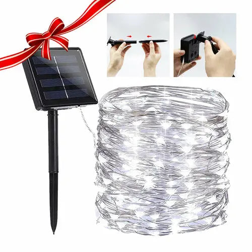 Solar Powered String Lights Indoor Outdoor Waterproof For Gardens Home - Puck's