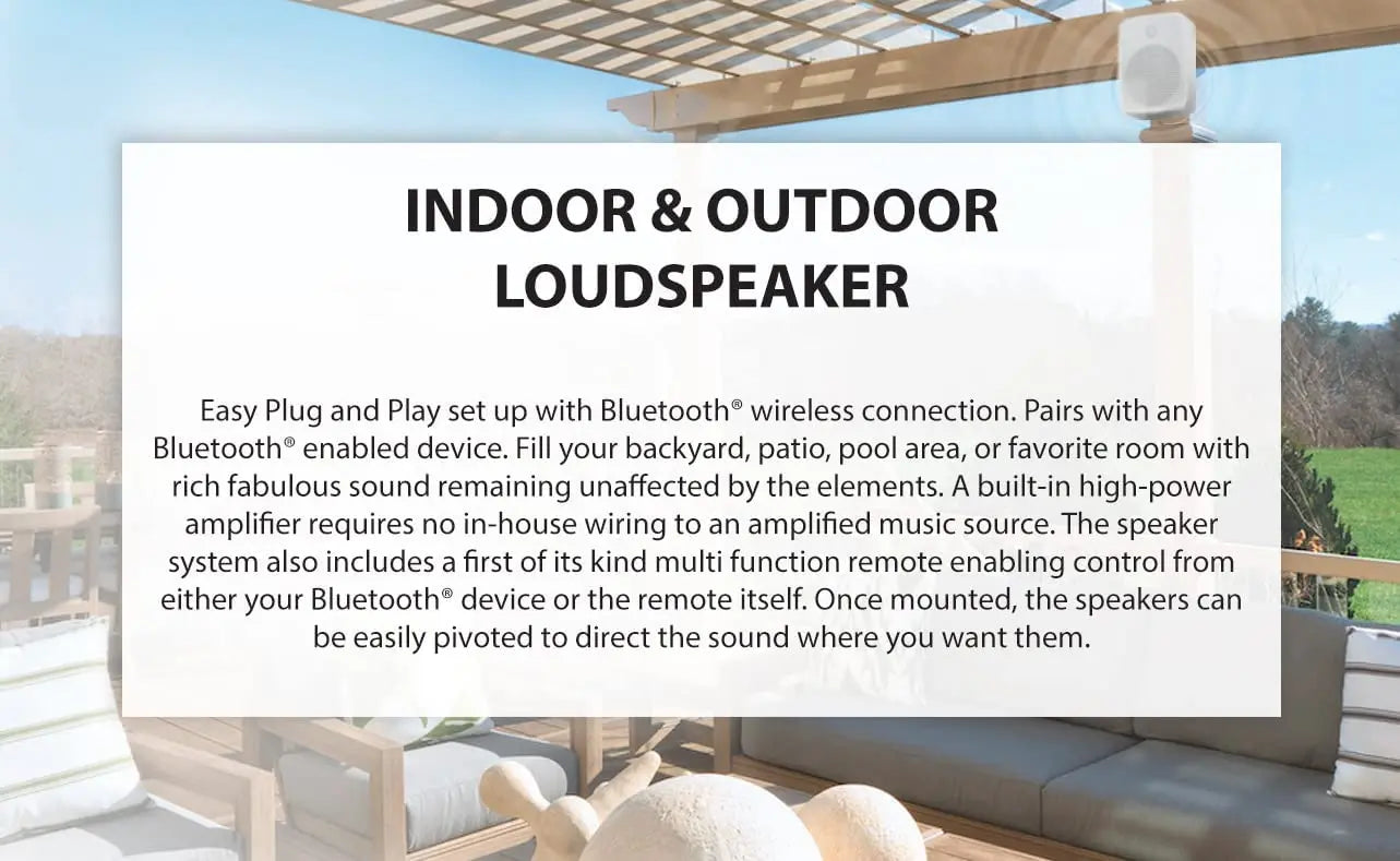 SoundPro Dual Bluetooth Weatherproof Indoor & Outdoor Wall-Mount - Puck's