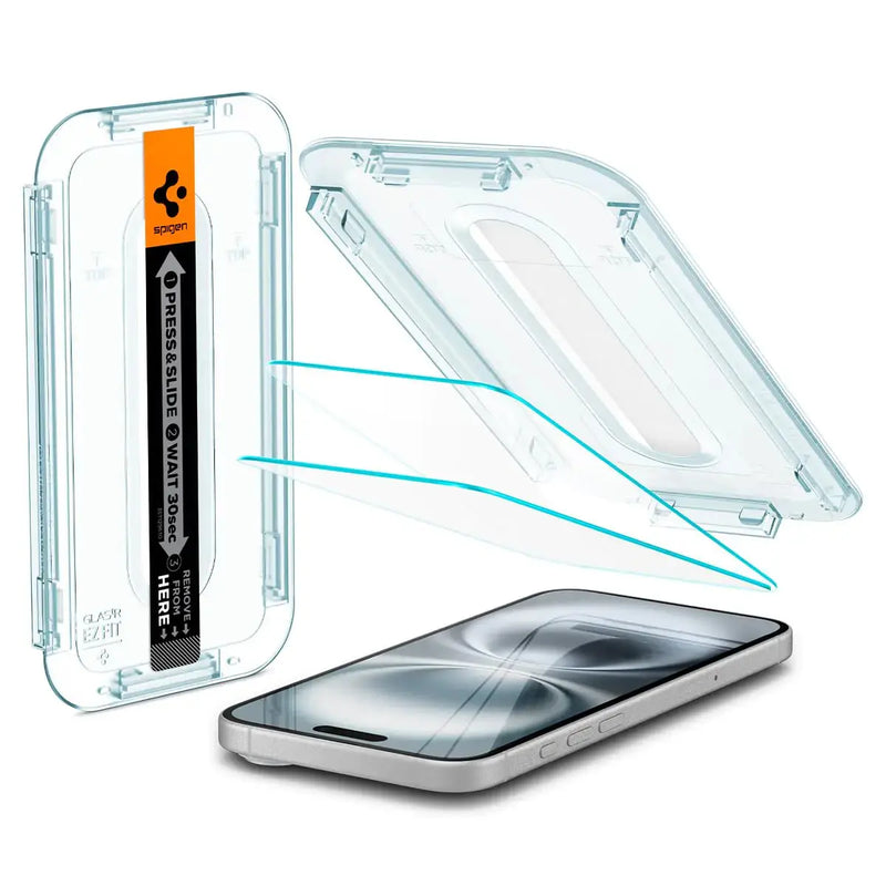 Spigen Tempered Glass Screen Protector [GlasTR EZ FIT] designed for iPhone 16 Pro Max [2 Pack] - Puck's