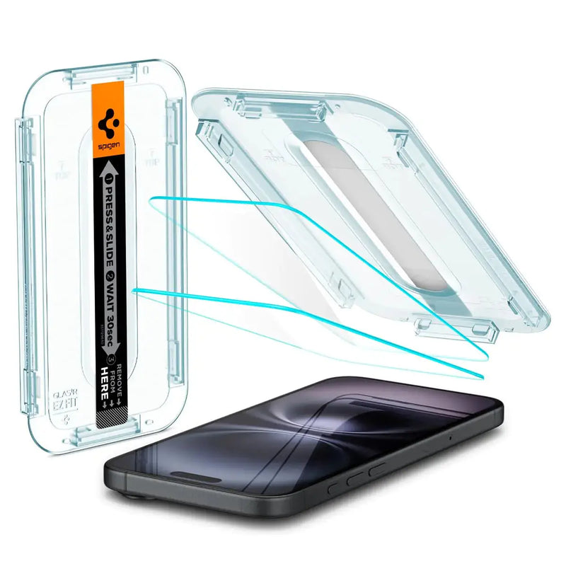 Spigen Tempered Glass Screen Protector [GlasTR EZ FIT] designed for iPhone 16 Pro Max [2 Pack] - Puck's