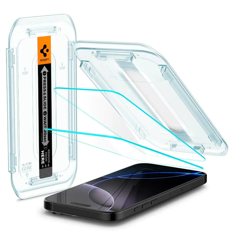 Spigen Tempered Glass Screen Protector [GlasTR EZ FIT] designed for iPhone 16 Pro Max [2 Pack] - Puck's