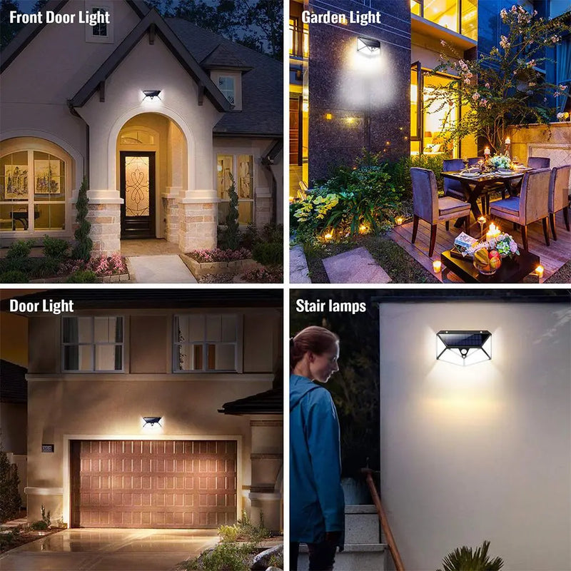 Split Type Solar 100COB Led Induction Wall Light Indoor Outdoor Garden - Puck's