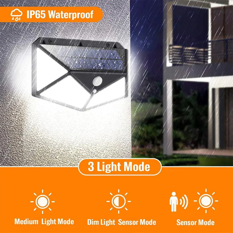 Split Type Solar 100COB Led Induction Wall Light Indoor Outdoor Garden - Puck's