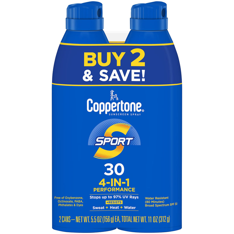 Sport Sunscreen Spray SPF 30 Spray Sunscreen 5.5 Oz Pack of 2 (Pack of 2)