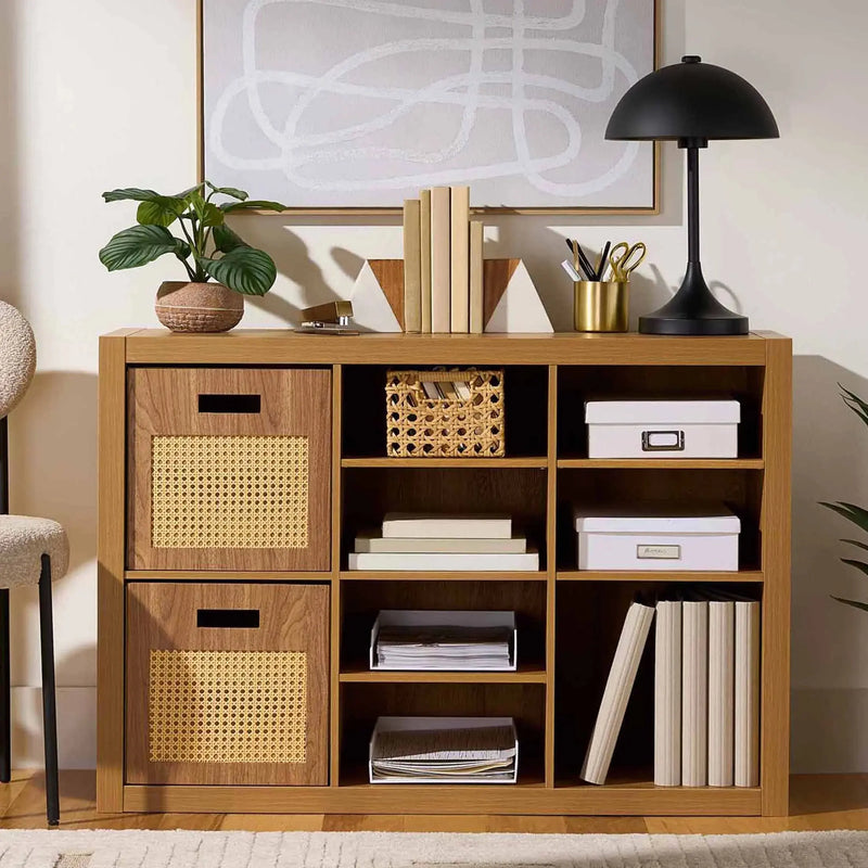 Springwood Adjustable Shelf Cube Storage, Light Honey Finish - Puck's