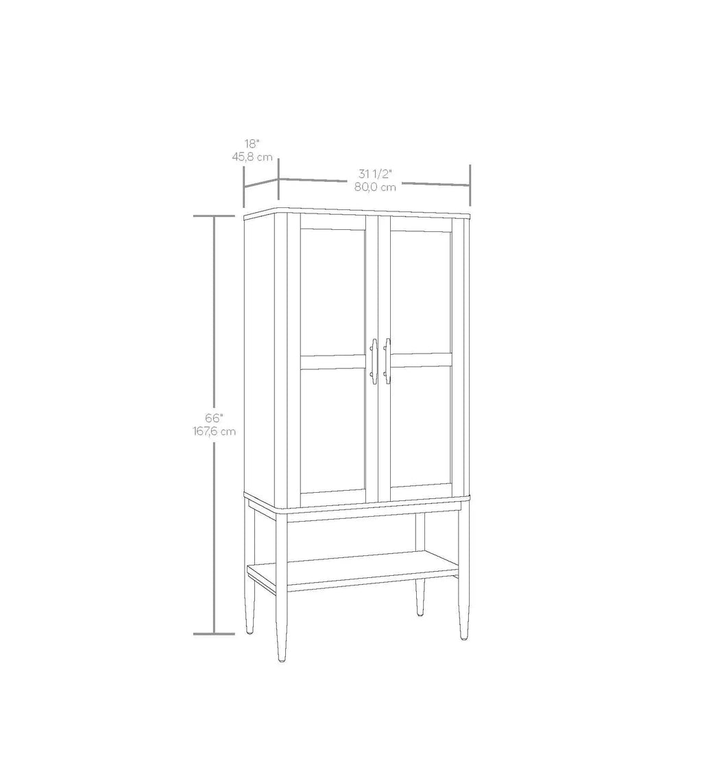 Springwood Caning Storage Cabinet, Charcoal Finish - Puck's