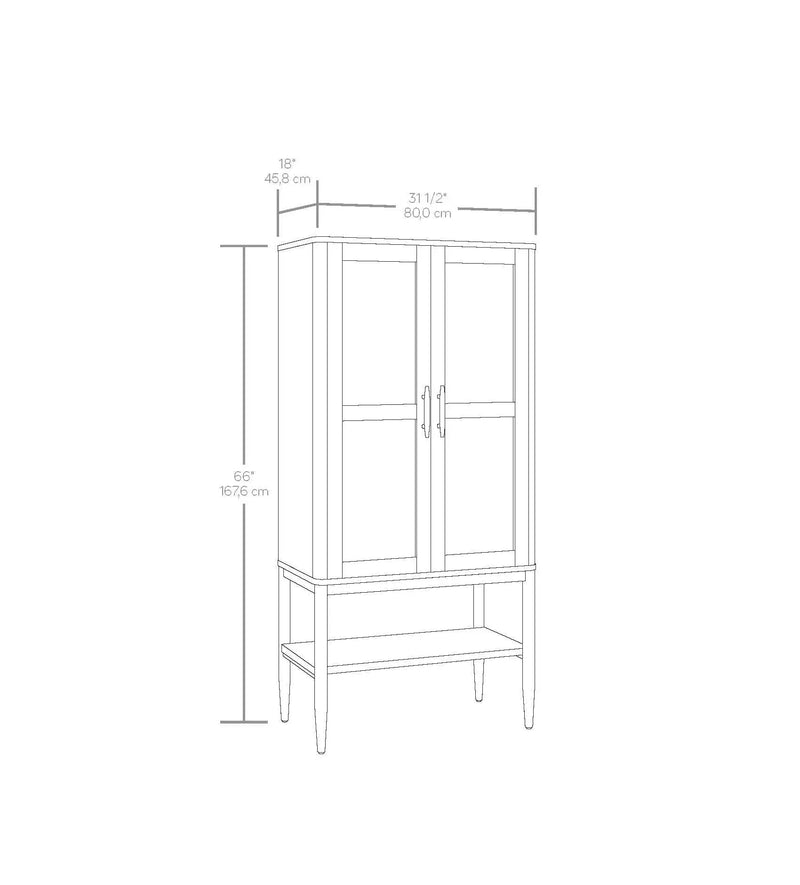 Springwood Caning Storage Cabinet, Charcoal Finish - Puck's