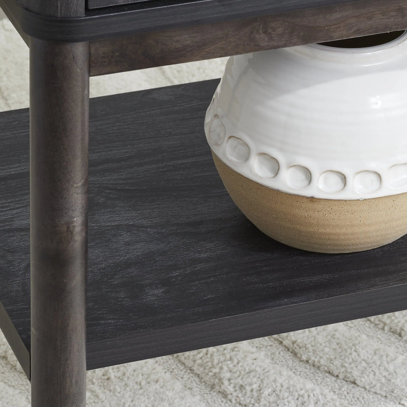Springwood Caning Storage Cabinet, Charcoal Finish - Puck's