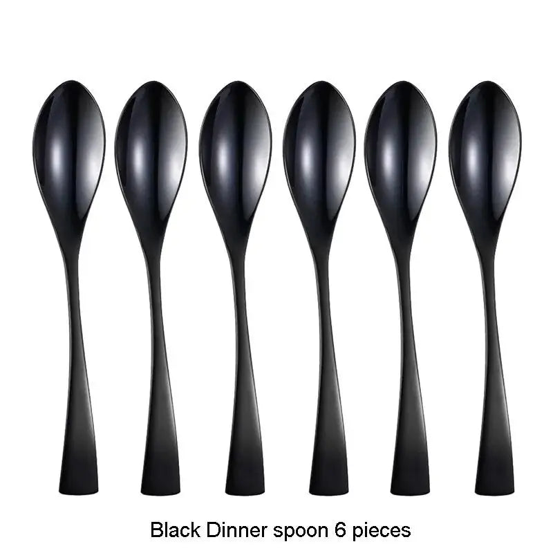 Stainless Steel Black Cutlery Set - Puck's