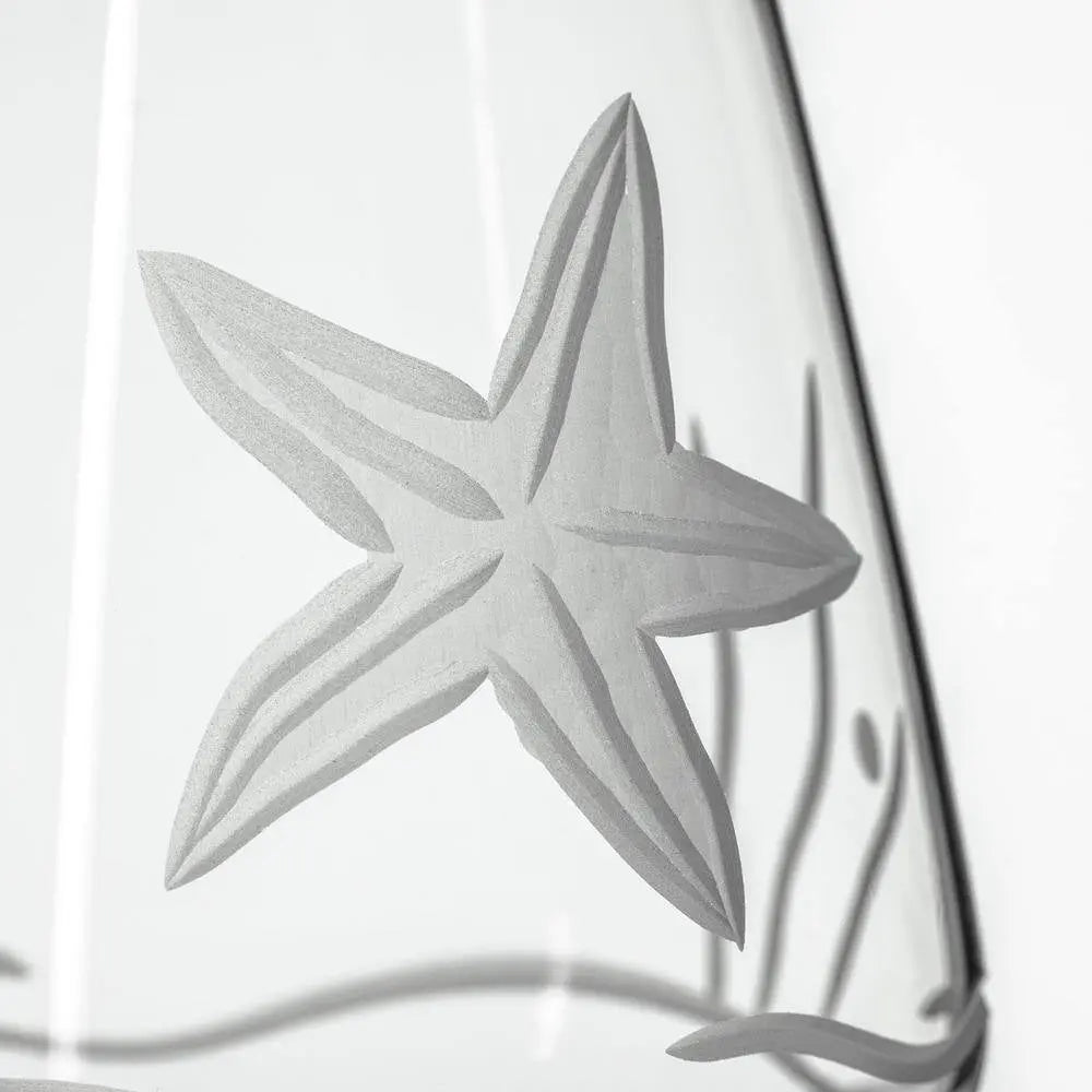 Starfish 18 Oz. Stemless Wine Tumbler Glasses - Set of 4 - Puck's