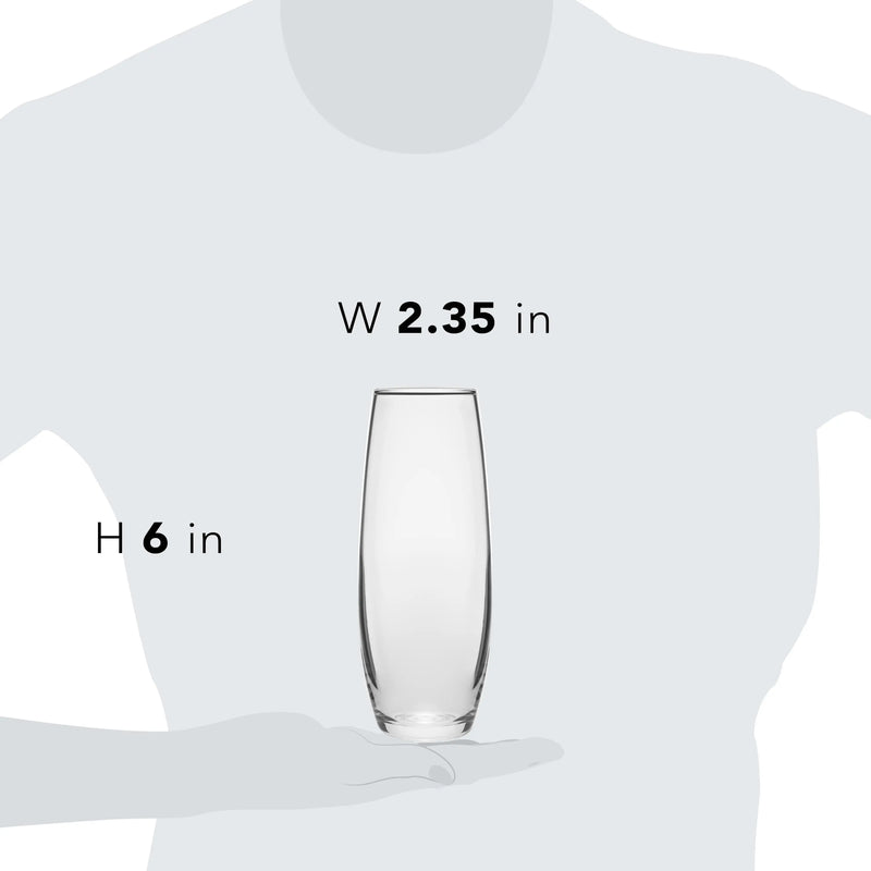 Stemless Flute Glasses, 9.6-Ounce, Set of 6 - Puck's