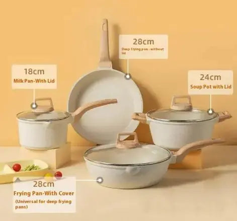 Stone Non-stick Pan Pot Set - Puck's