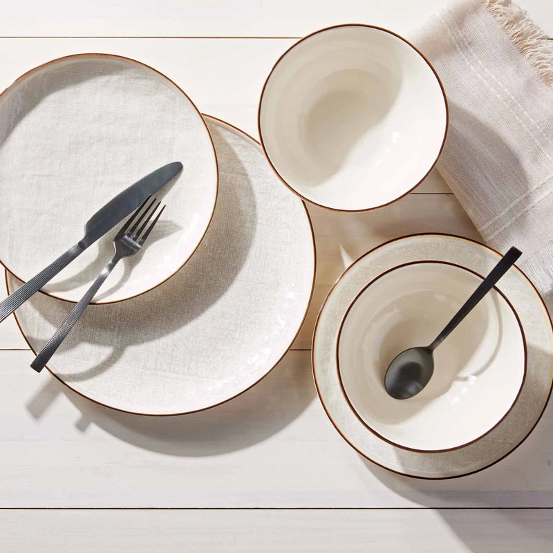 Stoneware Cream Murphy 12PC Dinnerware Set - Puck's