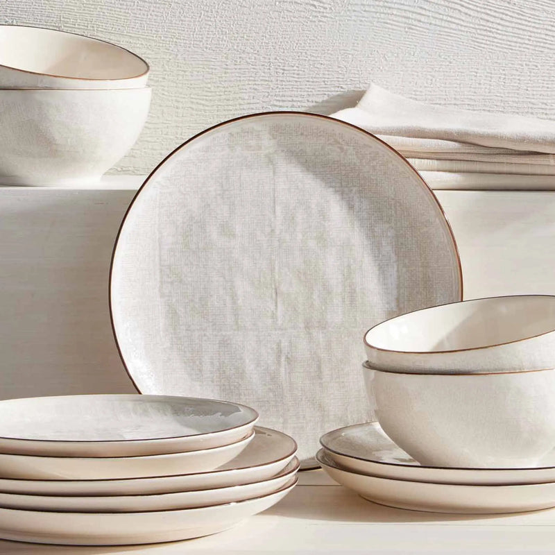 Stoneware Cream Murphy 12PC Dinnerware Set - Puck's