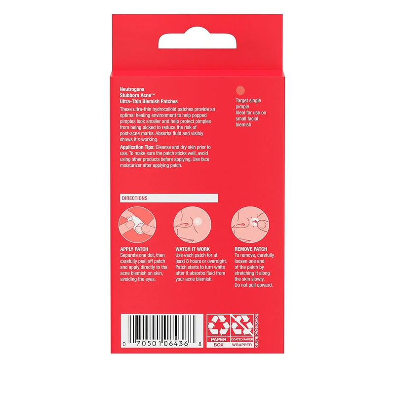 Stubborn Acne Pimple Patches, Acne Treatment for Face, Ultra-Thin Hydrocolloid Spot Stickers Provide Optimal Healing for Pimples, 24 Patches - Puck's