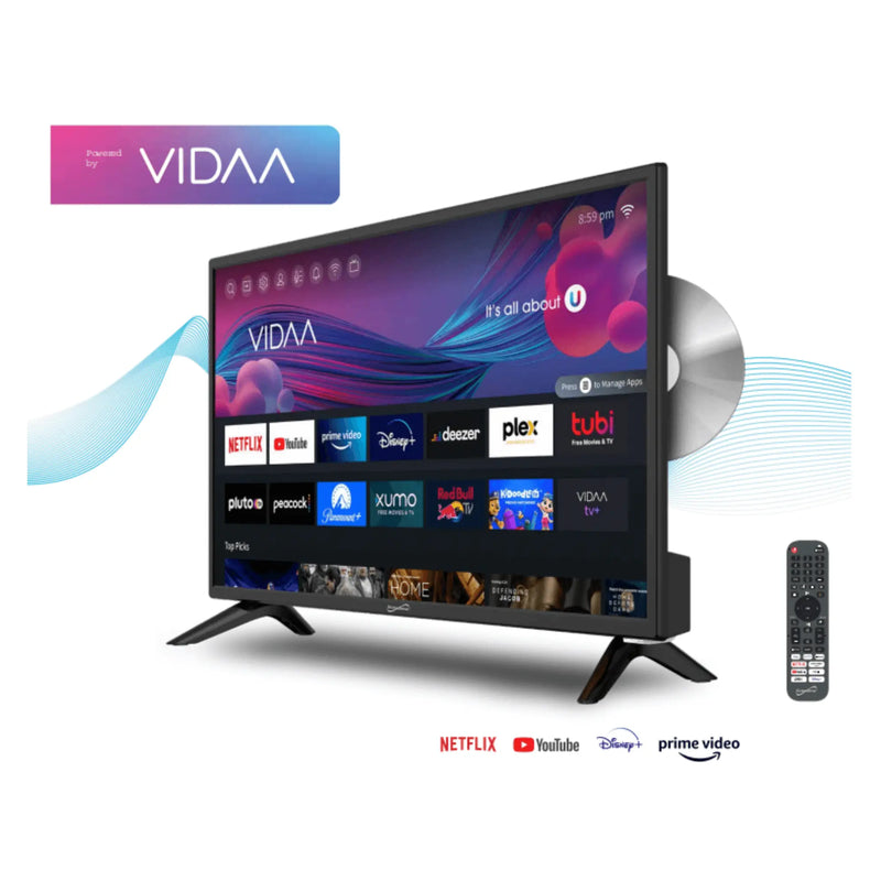 Supersonic Smart 24-inch VDAA DLED AC/DC televisie met DVD-speler & - Puck's