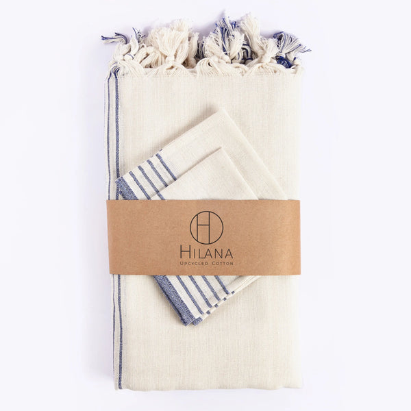 Sustainable Kayseri Tablecloth Set - Blue - Puck's