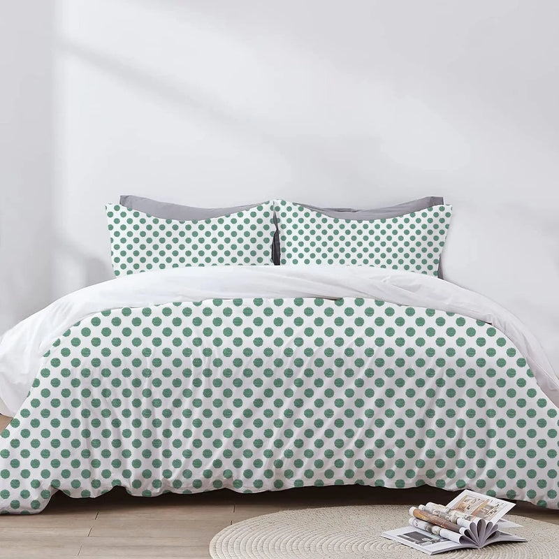 Sylvana - 3 Piece Crewel Embroidered Duvet Set | Linen Cotton Mix | - Puck's