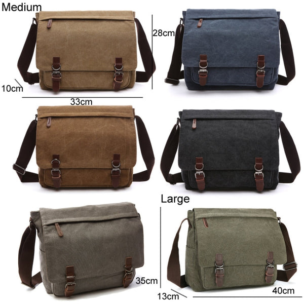 Versatile Canvas Shoulder Messenger Bag Business Computer Bag, Color: - Puck's
