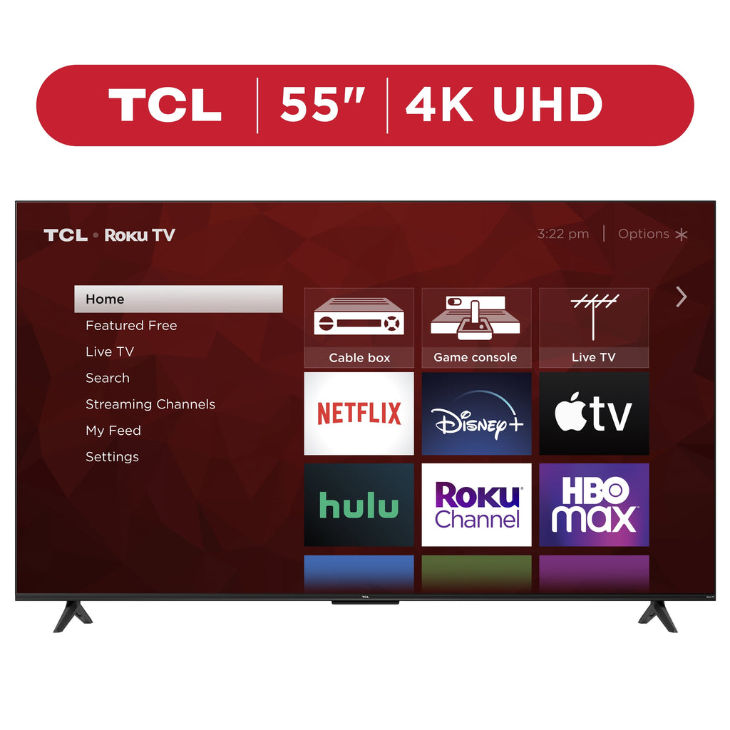 55” Class S4 (55S41BR) 4K UHD HDR LED Smart TV with Roku TV (NEW 2024) - Puck's
