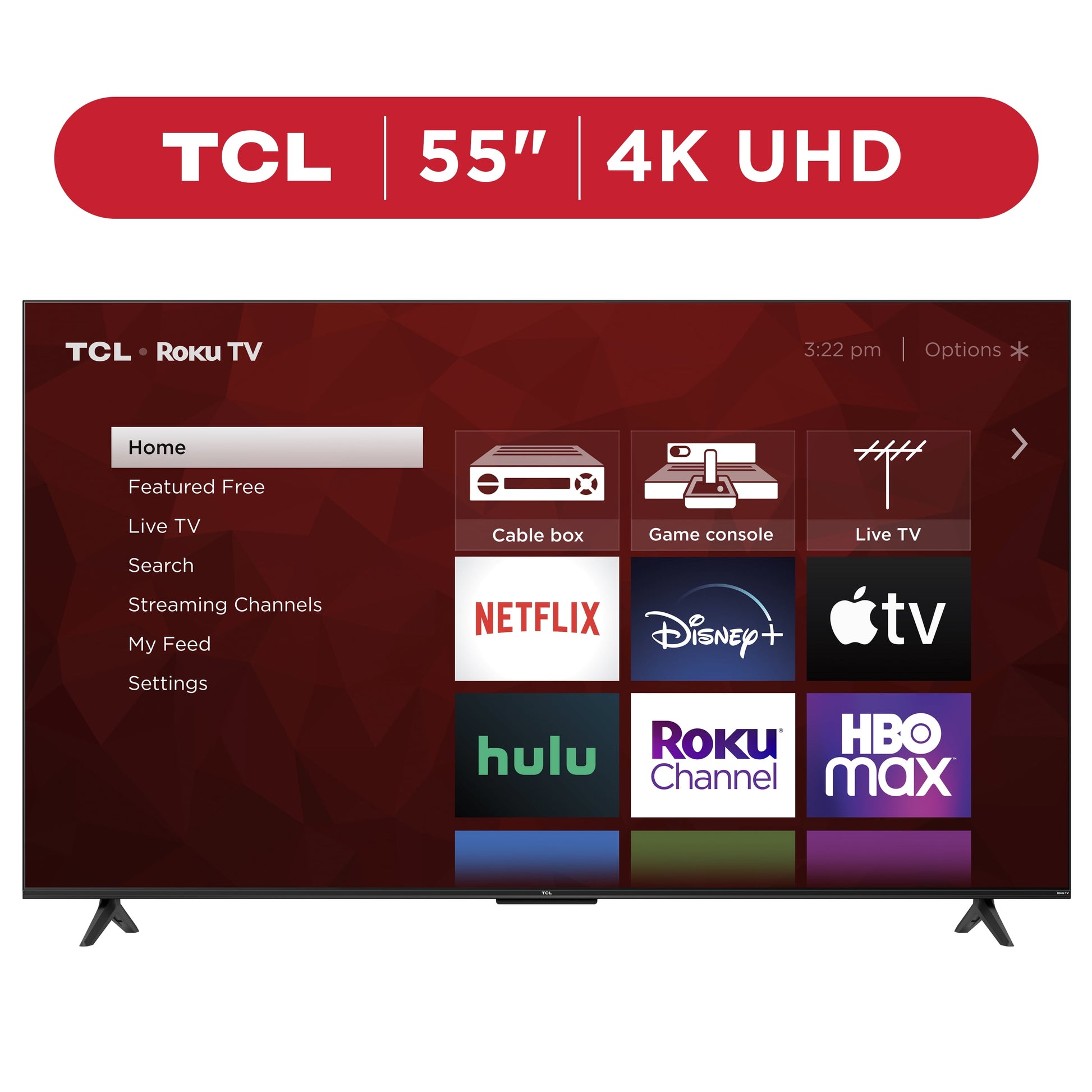 55” Class S4 (55S41BR) 4K UHD HDR LED Smart TV with Roku TV (NEW 2024) - Puck's