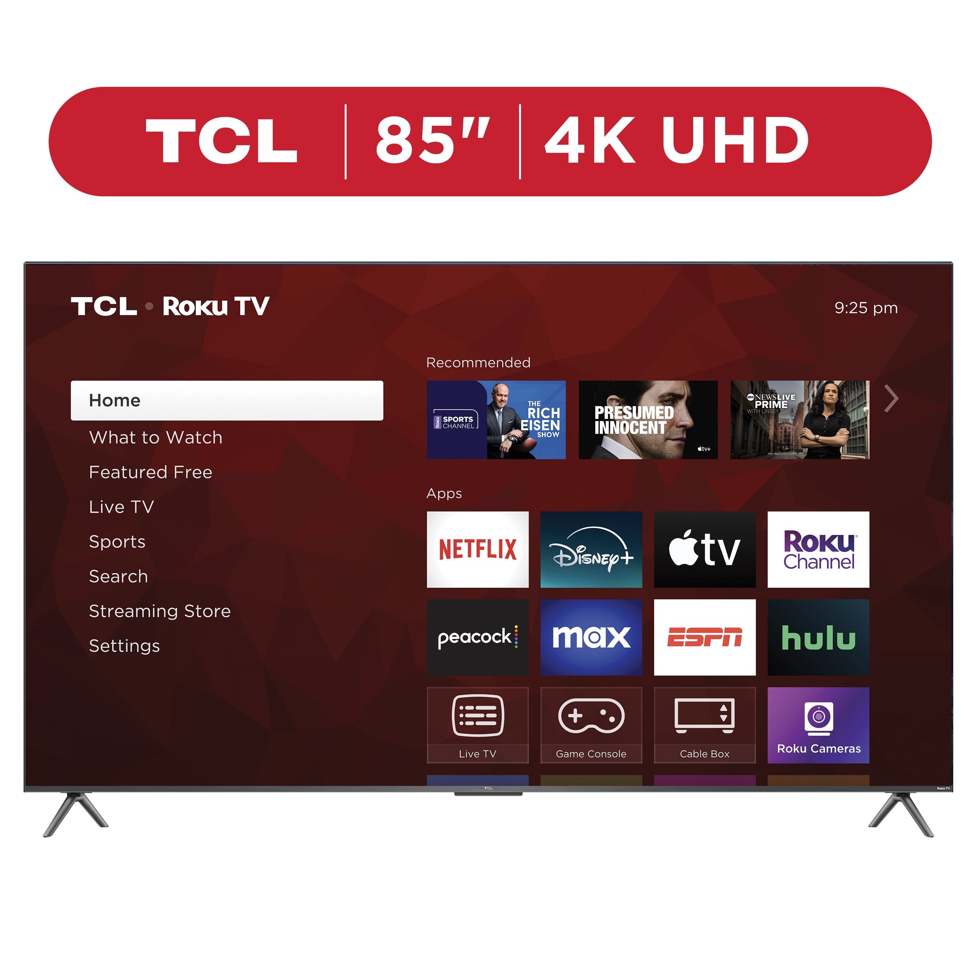 85” Class S4 (85S410R) 4K UHD HDR LED Smart TV with Roku TV - Puck's
