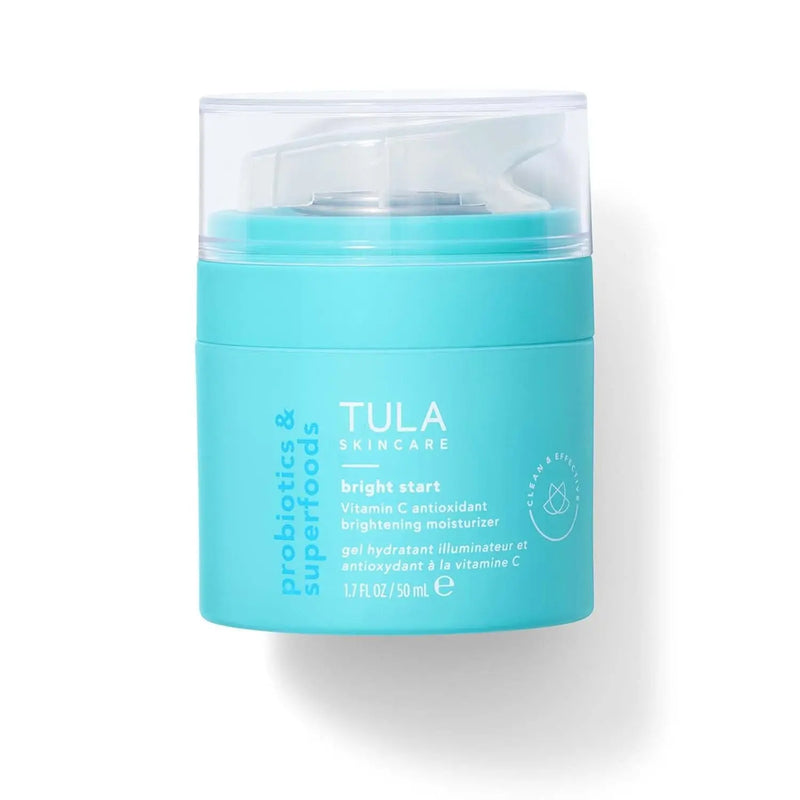 TULA Skin Care Bright Start Vitamin C Antioxidant Brightening Moisturizer - Lightweight Gel Cream, Brightens, Hydrates & Provides Antioxidant Protection, 1.7 Oz. - Puck's