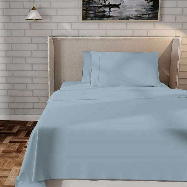 Twin size Aqua Blue 100-Percent Certified Organic Cotton Sheet Set-0