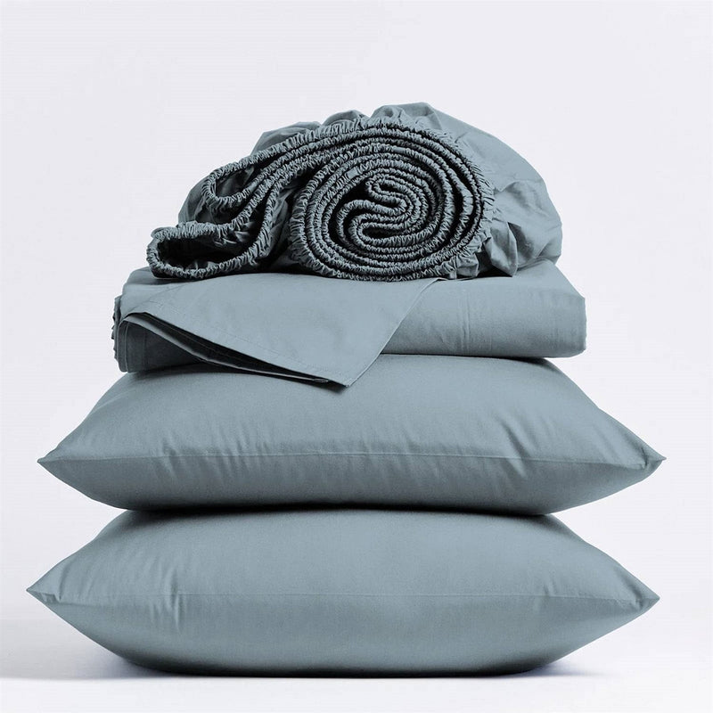 Twin size Aqua Blue 100-Percent Certified Organic Cotton Sheet Set-2